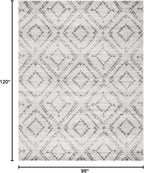 SAFAVIEH Area Rug 8x10 - Adirondack Collection - Large - Light Grey & Grey, Geometric Trellis Pattern, Non-Shedding & Easy Cleaning, Ideal for Living Room, Bedroom, Office, Dining Space (ADR131C)