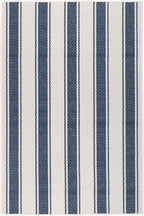 Dash & Albert Awning Stripe Blue Machine Washable Rug, 2 X 3 Feet, Blue Stripe Pattern