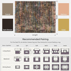 Kokia Abstract Area Rugs Washable Indoor 6x9 Rug Boho Distressed Retro Low Pile Non-Slip Non-Shedding Black Gray Carpet Bedroom Living Room Dining Room, Oslo Fireworks
