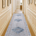Washable Area Rug. Modern Farmhouse. Vintage. Turkish. Bohemian. Distressed. Oriental. Traditional. Rugs for Living Room. Dining. Bedroom. Office. Entryway. Foyer. (859NC, 2'5" x 6'5")