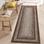 RUGSREAL Hallway Runner Rug 2.5x10 Long Kitchen Runner Rug with Rubber Backing Low Pile Stain Resistant Entryway Carpet Washable Modern Solid Color Mat for Living Room Bedroom, Dark Grey