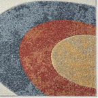 Home Dynamix Tribeca Slade Contemporary Abstract Area Rug, Blue/Rust, 7'10"x10'6"
