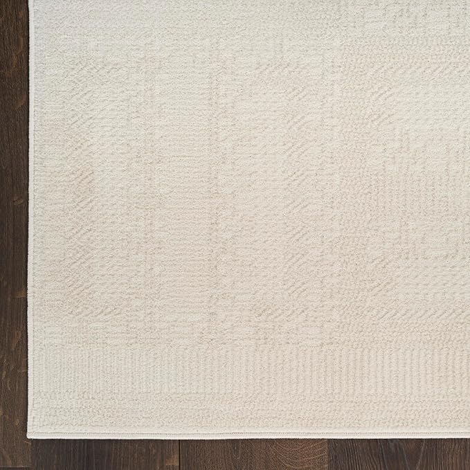 Nourison Nordic Ivory 8' x 10' Scandinavian Area Rug - Easy Clean, Non Shedding, Bed Room, Living Room, Dining Room, Kitchen (8' x 10')