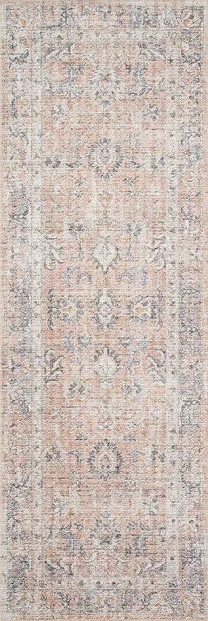 Loloi Skye Collection SKY-01 Blush/Grey 6'-0" x 6'-0" Round Area Rug