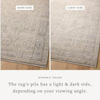 Loloi Amber Lewis Alie Collection ALE-03 Taupe/Dove 11'-6'' x 15'-7'', .13'' Pile Height, Area Rug