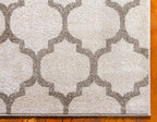Rugs.com Lattice Collection Rug – 20 Ft Runner Beige Medium Rug Perfect for Hallways, Entryways