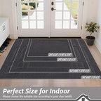 BEQHAUSE Door Mat 36" x 60", Non-Slip Door Mats Indoor Entryway Rugs Washable Low-Profile Absorbent and Stain Resist Floor Mats, Dog Door Mat for Front Back Door, Muddy Wet Shoes & Paws, Dark Grey