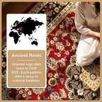 Well Woven Barclay Collection Medallion Kashan Red 6x9 Area Rug - for Living Room, Bedroom, and Dining Room