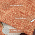 IOHOUZE Washable Runner Rug 2x6 Non Slip Runners for Hallways Entryway Runner Indoor, Kitchen Rugs Woven Cotton Floor Carpet for Kitchen Hall Entrance Bedroom, Rustic Orange