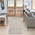 Nourison Home Astra Machine Washable Beige 2'2" x 10' Area Rug - Easy Clean, Non Shedding, Bed Room, Living Room, Dining Room, Kitchen (10' Runner)