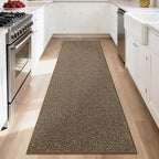 BEQHAUSE Hallway Runner Rugs 2x6, Hallway Rug Non-Slip Washable(Rolled-Up NO Creases), Runner Rug Absorbent Stain Resistant Hall Rug Carpet Runner, Entryway Rugs Floor Mat Laundry Room Rugs, Brown
