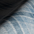 Dash & Albert Andri Plaid Blue Machine Washable Rug, Runner-2.5 X 8 Feet, Blue/White Plaid Pattern
