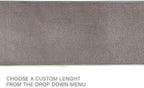 Custom Made Runner Rug Low Pile with Rubber Backing for Kitchen Foyer Hallway Entry Choose Your Length Size 31 Inch Wide Solid and Plain Dark Grey Color (3 feet x 31 Inch)