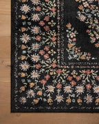Loloi Rifle Paper Co. Laurel Collection LAU-02 Black 2'-8" x 4' Accent Rug