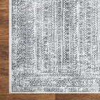 Bloom Rugs Caria Washable Non-Slip 5x7 Rug - Ivory/Black Geometric Area Rug for Living Room, Bedroom, Dining Room, and Kitchen - Exact Size: 5' x 7'