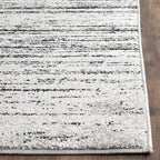 SAFAVIEH Adirondack Collection Area Rug - 12' Square, Silver & Black, Modern Ombre Design, Non Shedding & Easy to Clean, Ideal for Living Room, Bedroom, Office, Dining Space (ADR113A)