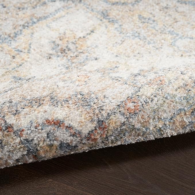 Nourison Home Astra Machine Washable Grey Multicolor 2'2" x 8' Area Rug - Easy Clean, Non Shedding, Bed Room, Living Room, Dining Room, Kitchen (8' Runner)