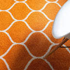 Rugs.com Lattice Frieze Collection Rug – 2' x 3' Orange Medium Rug Perfect for Living Rooms, Large Dining Rooms, Open Floorplans