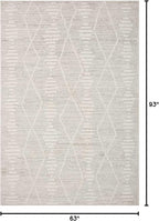 Loloi Kamala Collection KAM-02 Ivory/Silver 5'-3" x 7'-9" Area Rug