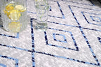 Furnish my Place Diamond Pattern Area Rug - 5 ft. x 8 ft., Light Grey, Moroccan, Transitional Rug with Geometric Style