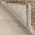 Nuloom Penelope Tan, 9'6" x 13'6", Hand-Braided, Wool & Cotton, Soft and Textured, High Traffic, Stain Resistant, Easy Clean, Durable Area Rug for Bedroom, Living Room, Dining, Foyer, Entryway