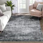 WILLSUN Washable Area Rugs, 4x6 Non-Slip Boho Large Area Rugs for Living Room, Bedroom, Machine Washable Vintage Rug, Indoor Floral Print Carpet for Home Decor, Kid & Pet Friendly Mat