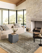 Loloi Amber Lewis Morgan Collection MOG-02 Navy/Sand 11'-6" x 14'-6" 38" Thick Area Rug feat. CloudPile, Neutral, Room Décor, Vintage Inspired, Livingroom, Bedroom, Dining Area