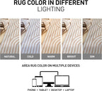 Rugshop Abstract Arch Shag Area Rug Beige 4' x 6' Ideal for Small Living Rooms, Offices, or Beside The Bed