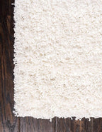 Unique Loom Solid Shag Collection Area Rug (8' x 11' Rectangle, Snow White)