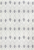Dash & Albert Chandler Ivory Machine Washable Rug, 6 X 9 Feet, Ivory Geometric Pattern