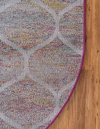 Rugs.com Lattice Frieze Collection Rug – 7' x 10' Oval Multi Medium Rug Perfect for Living Rooms, Large Dining Rooms, Open Floorplans