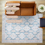Washable Area Rug, Modern Farmhouse, Vintage, Turkish, Bohemian, Distressed, Oriental, Traditional, Rugs for Living Room, Dining, Bedroom, Office, Entryway, Foyer, (852CB, 2' x 3')