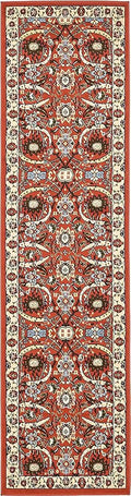 Unique Loom Espahan Collection Area Rug - Cape Cod (2' 7" x 10' Runner, Terracotta/ Black)