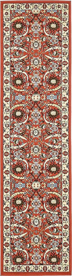 Unique Loom Espahan Collection Area Rug - Cape Cod (2' 7" x 10' Runner, Terracotta/ Black)