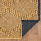LUXE WEAVERS Modern Farmhouse Yellow 6x9 Washable Area Rug, Anti-Slip Diamond Pattern Carpet