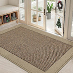 BEQHAUSE Indoor Door Mat 32" x 48", Dirt Trapper Door Mats Non-Slip Entryway Rugs Washable, Resist Dirt Absorbent Welcome Mat, Low Profile Floor Mats for Front Back Door and Entryway, Taupe