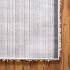 Unique Loom Solid Shag Collection Area Rug (5' 1" Square, Snow White)
