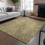 Addison Rugs Chantille ACN591 Gold 5' x 7'6" Indoor Outdoor Area Rug, Easy Clean, Machine Washable, Non Shedding, Bedroom, Living Room, Dining Room, Kitchen, Patio Rug