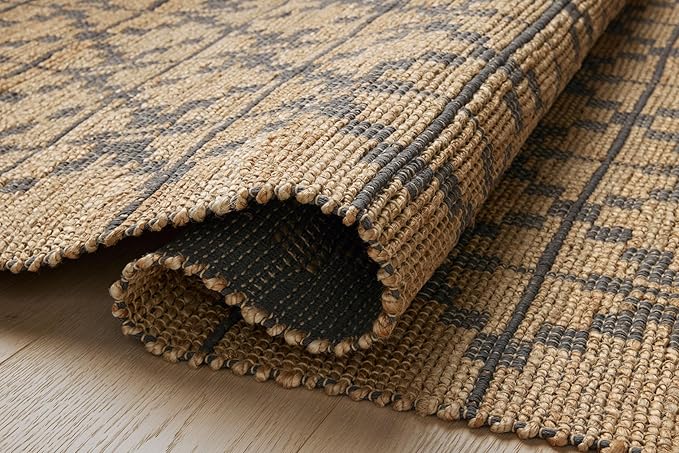 Loloi Chris Loves Julia Judy Collection JUD-05 Natural/Graphite 2'-6" x 7'-6" Runner Rug