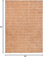Hand-Tufted 100% Wool Area Rug – Unique Modern Geometric Grid Pattern, Soft Plush Textured Carpet for Living Room, Bedroom, Dining Room & Entryway (Gold, 5' Round)