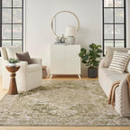 Nourison Home Astra Machine Washable Ivory Green 9' x 12' Area Rug - Easy Clean, Non Shedding, Bed Room, Living Room, Dining Room, Kitchen (9' x 12')