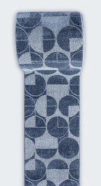 Well Woven Custom Size Hallway & Stair Runner- Harlow Harmony Blue 27 Inches Wide x 50 Feet Long Runner (27" x 50') Runner Rug - Modern Geometric Pattern, Ultra-Soft, Easy-Clean