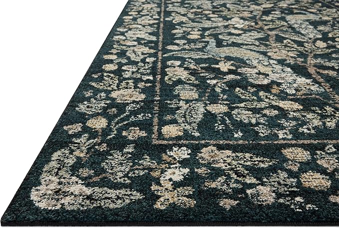 Loloi Rifle Paper Co. Laurel Collection LAU-05 Navy/Multi 3'-11" x 5'-7" Accent Rug