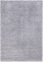 Unique Loom Davos Shag Collection Area Rug - Solid (4' 1" x 6' 1" Rectangle, Sterling)
