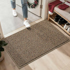 BEQHAUSE 2x3 Entryway Rug Indoor Door Mat Non-Slip Washable, Hallway Rugs Absorbent & Stain Resistant Hall Carpet Runner Rugs for Entryway, Front Door Floor Mats Laundry Room Rugs for Entry, Taupe