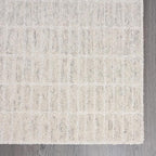 Hand-Tufted 100% Wool Area Rug – Unique Modern Geometric Grid Pattern, Soft Plush Textured Carpet for Living Room, Bedroom, Dining Room & Entryway (Grey, 8' x 11')