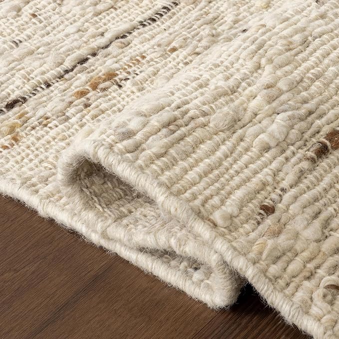 Rugs USA Juju Ivory/Grey, 4' x 6', Handmade, Diamond Trellis, Wool, Soft and Cozy, High Traffic, Stain Resistant, Easy Clean, Durable Area Rug for Bedroom, Living Room, Dining, Foyer, Entryway