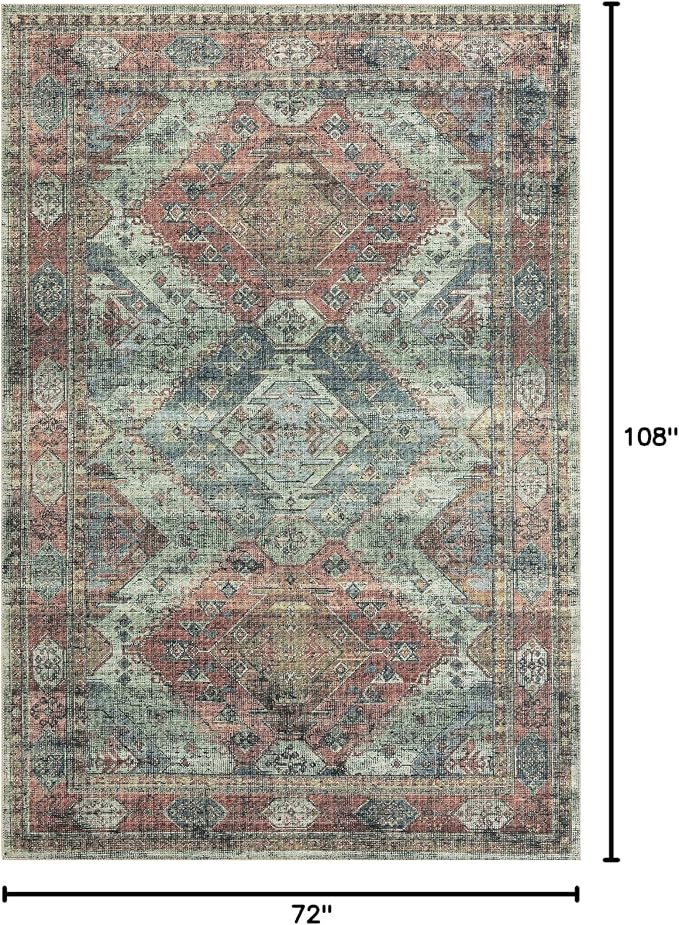 Loloi Skye Collection SKY-06 Apricot/Mist 6'-0" x 9'-0" Area Rug