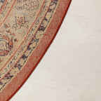 Unique Loom Sialk Hill Collection Area Rug - Washington (8' Round Terracotta/Cream)