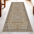Washable Runner Rug 2x6 | Non Slip Rug Runners for Hallways, Entryways, Kitchens, Bathrooms, Bedrooms | Ultra-Soft Flannel Carpet Runners with Rubber Backing (Light Sage Brown, 2x6)